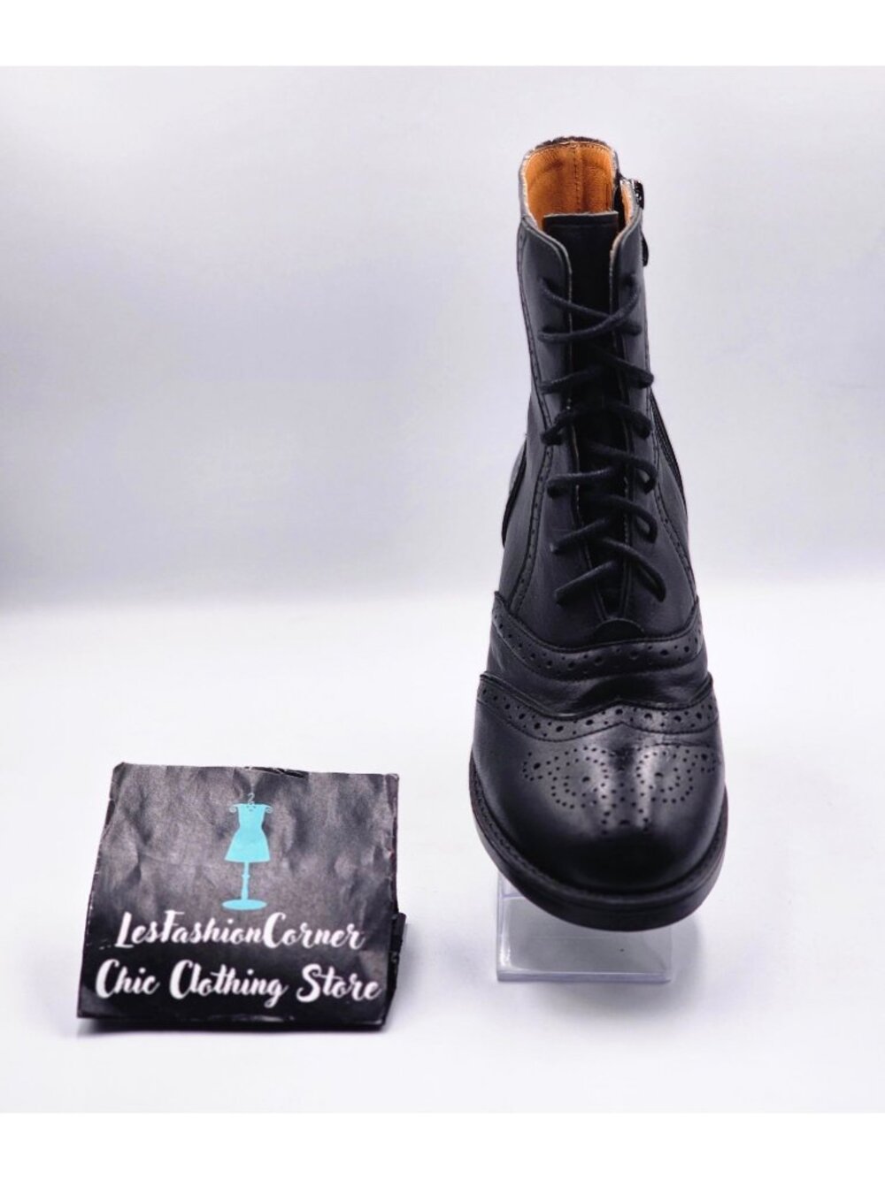 Embassy London Women's Black Leather Brick Lane Lace-Up Ankle Boots Sz 10.5 3350 - Picture 14 of 16